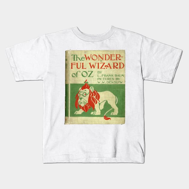 Vintage Wizard Of Oz Book Cover Kids T-Shirt by babydollchic